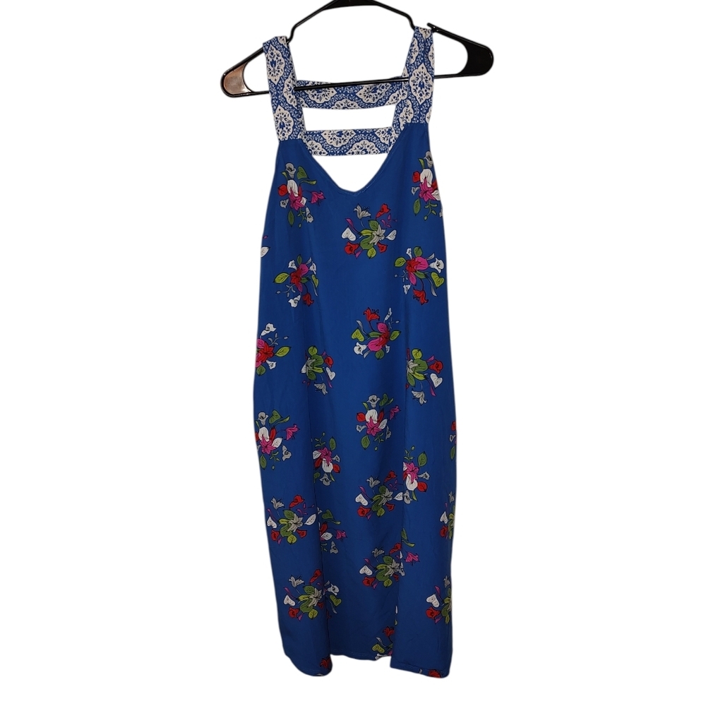 Matilda Jane Blue Floral Sundress with Pink & Green Accents And Pockets - Picture 2 of 5